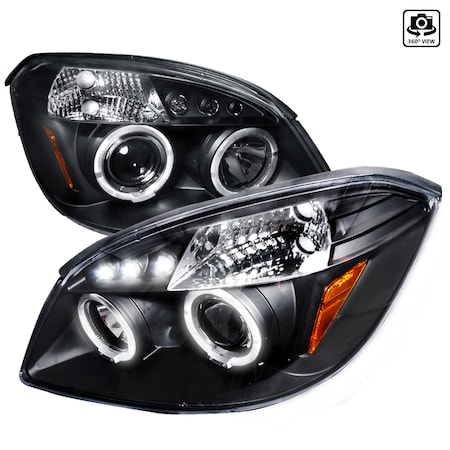 Spec-D Tuning 05-10 Chevrolet Cobalt Halo LED Projector Black 2LHP-COB05JM-TM